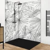 Lot de 2 panneaux de douche en PVC (90x220 & 120x220 cm) + profilés noir - Lamnar - Noir