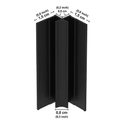 Lot de 2 panneaux de douche en PVC (90x220 & 120x220 cm) + profilés noir - Lamnar - Noir