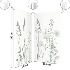 Lot de 2 panneaux de douche en aluminium (90x220 & 120x220 cm) + profilés blanc - Vegetalist - Marron