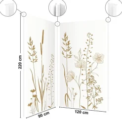 Lot de 2 panneaux de douche en aluminium (90x220 & 120x220 cm) + profilés blanc - Vegetalist - Marron