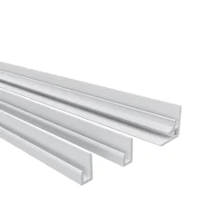 Lot de 2 panneaux muraux de douche Ivoire mural aluminium avec 3 profiles - L.90 x L.100 x H.210 cm - Étanche,facile à nettoyer