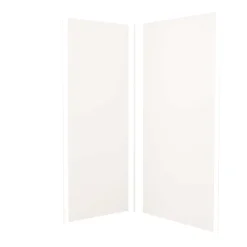 Lot de 2 panneaux muraux de douche blanc mural aluminium avec 3 profiles - L.100 x L.100 x H.210 cm - Étanche,facile à nettoyer
