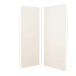 Lot de 2 panneaux muraux de douche Ivoire mural aluminium avec 3 profiles - L.90 x L.120 x H.210 cm - Étanche,facile à nettoyer