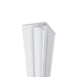 Lot de 2 panneaux muraux de douche Ivoire mural aluminium avec 3 profiles - L.90 x L.120 x H.210 cm - Étanche,facile à nettoyer