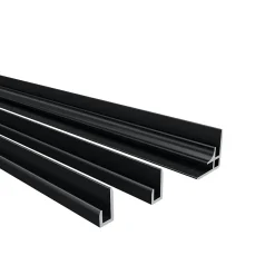Lot de 2 panneaux muraux de douche Noir mural aluminium avec 3 profiles - L.90 x L.120 x H.210 cm - durable et facile à nettoyer