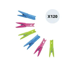 Lot de 120 pinces à linge plastique MSV