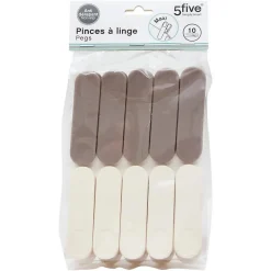 Lot de 10 pinces à linge - Multicolore- 5five