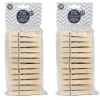 Lot de 48 pinces à linge en bois