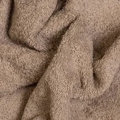 Lot De 3 Serviettes De Toilette Coordonnées En Coton Éponge De Couleur Noisette, De Tailles Différentes
