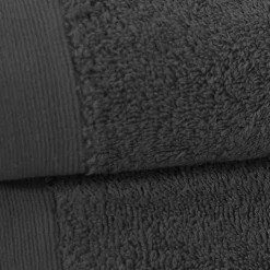 Lot de 2 serviettes de toilette 500 g/m² Carbone 50x90 cm STUDIO