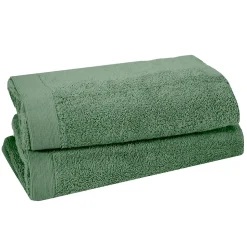 Lot de 2 serviettes de toilette 500 g/m² Lichen 50x90 cm STUDIO