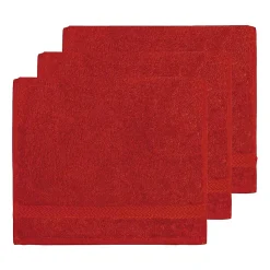 Lot de 3 serviettes invité 550 g/m² Rubis 30x50 cm LUXURY