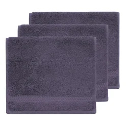 Lot de 3 serviettes invité 550 g/m² Myrtille 30x50 cm LUXURY