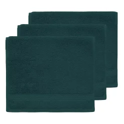 Lot de 3 serviettes invité 550 g/m² Petrol 30x50 cm LUXURY