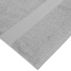 Lot de 3 serviettes invité 550 g/m² Gris Perle 30x50 cm LUXURY