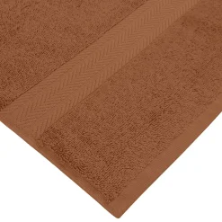 Lot de 3 serviettes invité 550 g/m² Brique 30x50 cm LUXURY