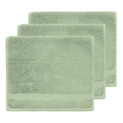 Lot de 3 serviettes invité 550 g/m² Sauge 30x50 cm LUXURY