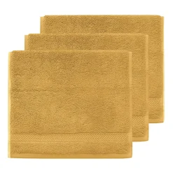 Lot de 3 serviettes invité 550 g/m² Caramel 30x50 cm LUXURY