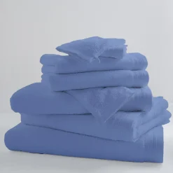 Lot de 2 Serviettes Invités Unies et Colorées (33x50 cm - Violet)