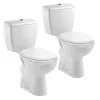 Lot de 2 WC à poser sortie horizontale JACOB DELAFON Eolia avec abattant