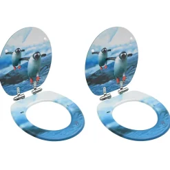 Lot de deux sièges abattants WC mdf Helloshop26