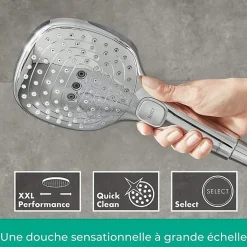 Lot robinet douche encastré thermostatique HANSGROHE Ecostat Square + Douche de tête Raindance E 240