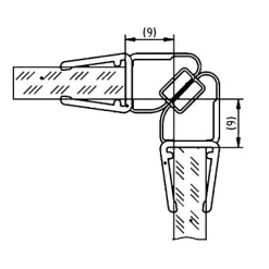 Lots de 2 joints d'étanchéité magnétiques à 90° pour portes et parois de douche, 210 cm, universels