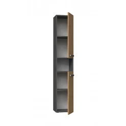 LUANA - Meuble salle de bain 2 portes - 31x30x174 cm - Colonne rangement SDB