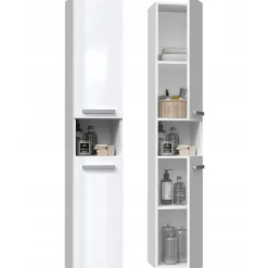 LUANA - Meuble salle de bain 2 portes - 31x30x174cm - Colonne rangement SDB