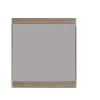 MALEA - Meuble de salle de bain - Miroir mural avec tablette en mélaminé de couleur chêne. L-H-P : 65-70-4 cm