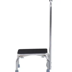 Marche avec barre d'appui - marchepied de sécurité - marche d'accès au bain - plateforme & patins antidérapants - acier galvanisé