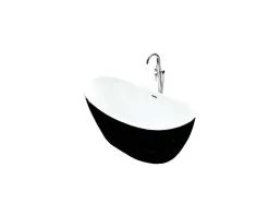 MAYA - Baignoire ilot - Noir - 80x150x68cm