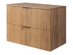 Meuble à suspendre FLOW couleur chêne avec le plan 80 cm