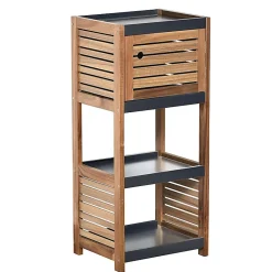 Meuble bas de rangement 1 porte en acacia