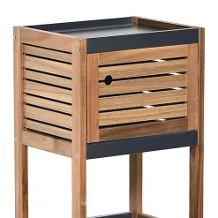 Meuble bas de rangement 1 porte en acacia