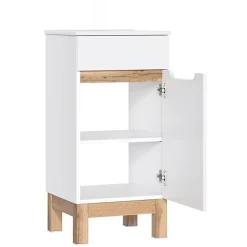 Meuble bas de rangement sur pied pour salle de bain BALI WHITE 35cm