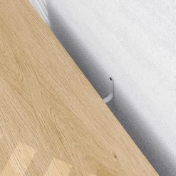 Meuble bas de salle de bain style bohème - 2 portes, 2 niches - gris effet bois clair naturel