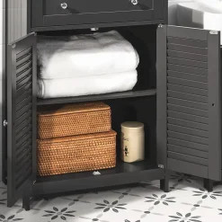 Meuble Bas de Salle de Bain avec Tiroir, Buffet Commode, FRG238-DG, SoBuy