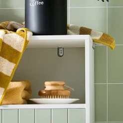 Meuble Bas de Salle de Bain Meuble de Rangement avec 2 Portes, BZR138-GR, SoBuy