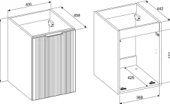 Meuble bas de salle de bain avec panier à linge ADEL BLANC40 cm