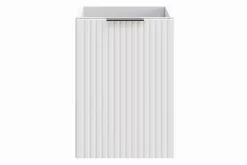 Meuble bas de salle de bain avec panier à linge ADEL BLANC40 cm