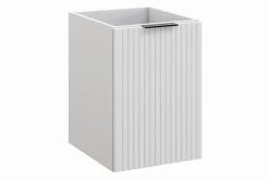 Meuble bas de salle de bain avec panier à linge ADEL BLANC40 cm