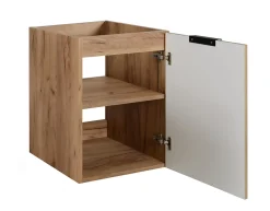 Meuble bas de salle de bain à suspendre avec une porte FLOW CHÊNE 40 cm