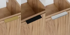 Meuble bas de salle de bain à suspendre avec une porte FLOW CHÊNE 40 cm