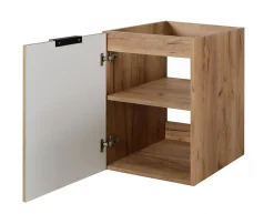 Meuble bas de salle de bain à suspendre avec une porte FLOW CHÊNE 40 cm