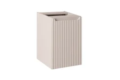 Meuble bas de salle de bain NOVA CACHEMIRE avec panier à linge et plan CHÊNE 40 cm