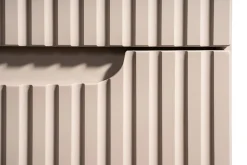 Meuble bas de salle de bain NOVA CACHEMIRE avec panier à linge et plan CHÊNE 40 cm