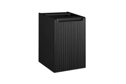Meuble bas de salle de bain avec panier à linge et plan NOVA NOIR 40 cm