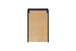 Meuble bas de salle de bain avec panier à linge et plan NOVA NOIR 40 cm