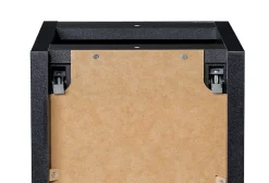 Meuble bas de salle de bain avec panier à linge et plan NOVA NOIR 40 cm